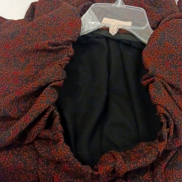 Gibson Latimer Burgundy Off Shoulder Jumpsuit Puff Butterfly Party Holiday Glam - Picture 14 of 16